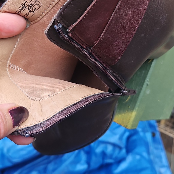 Vionic Rich Brown Ankle Boots with Buckle - Picture 5 of 7